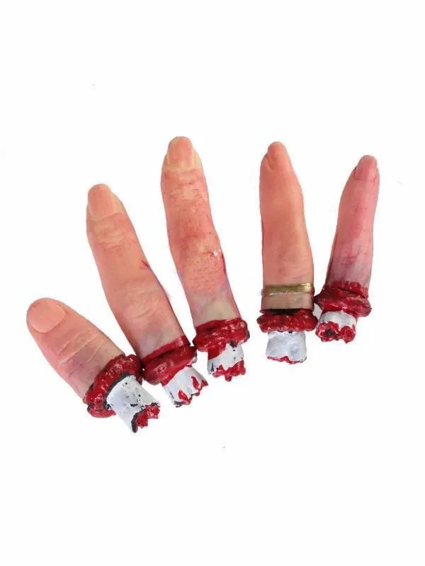 5Pcs One Hand Terrible Severed Fingers Halloween Prop Bloody Chop Body Parts Party Accessories Hot Sale | Дом и сад