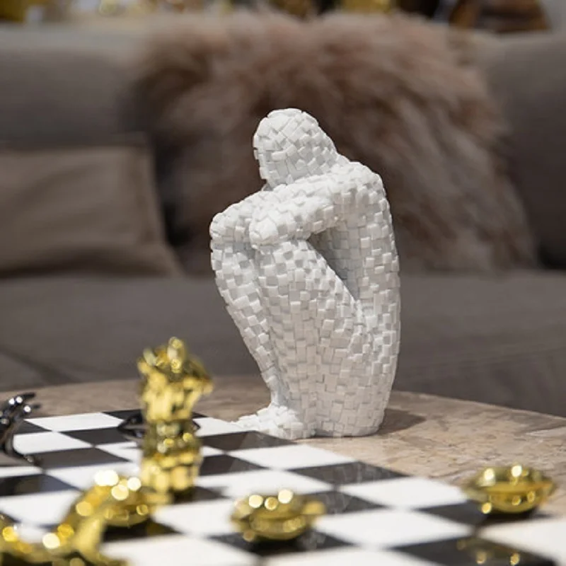 Современная Итальянская креативная мозаичная модель комнаты настольное мягкое