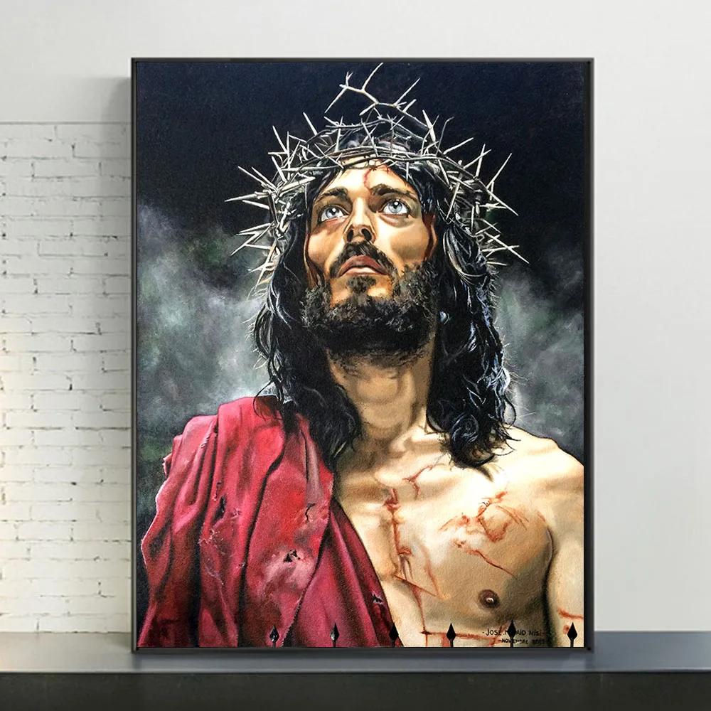 

Abstract Portrait Of Jesus Canvas Paintings On the Wall Art Posters And Prints Jesus Art Canvas Pictures For Living Room Cuadros