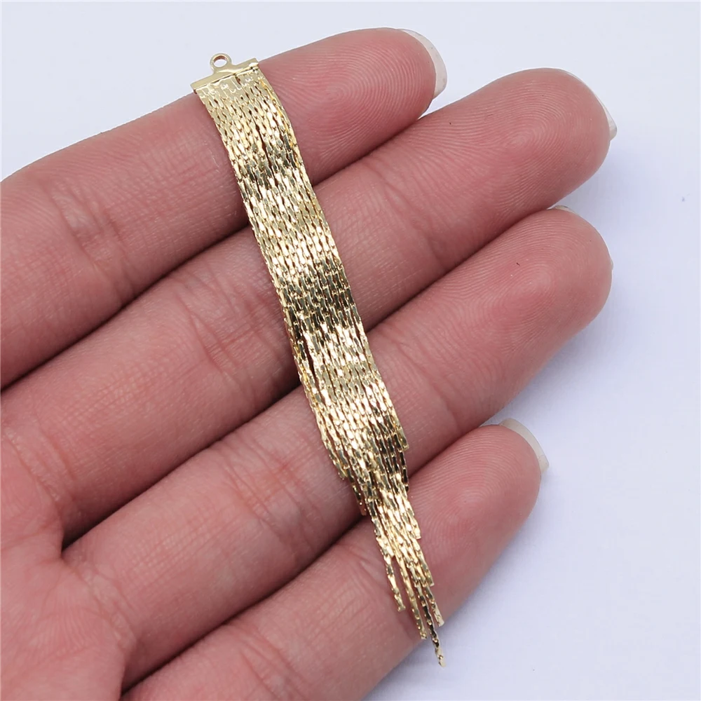 

8pcs KC Gold Color Tassel Charms For Earring Making For Jewelry Making DIY Jewelry Findings