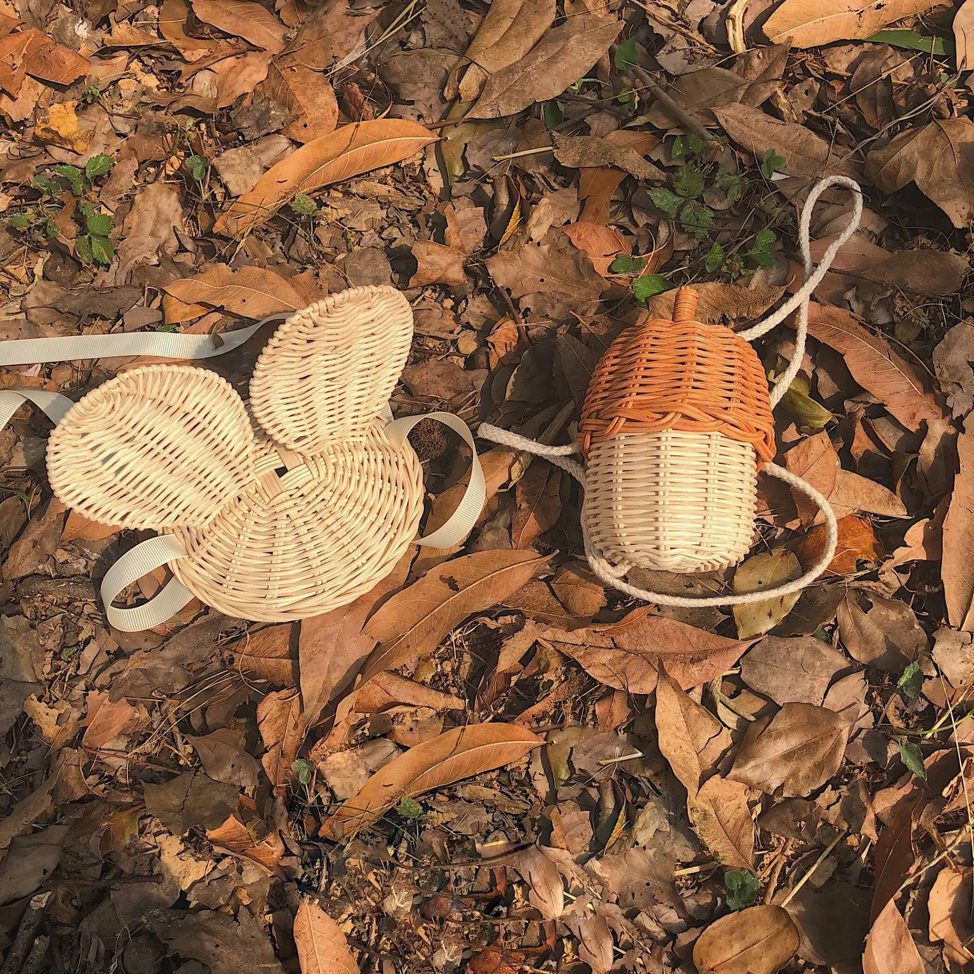 Женская соломенная сумка мессенджер Плетеная ручной работы из ротанга 2019| |