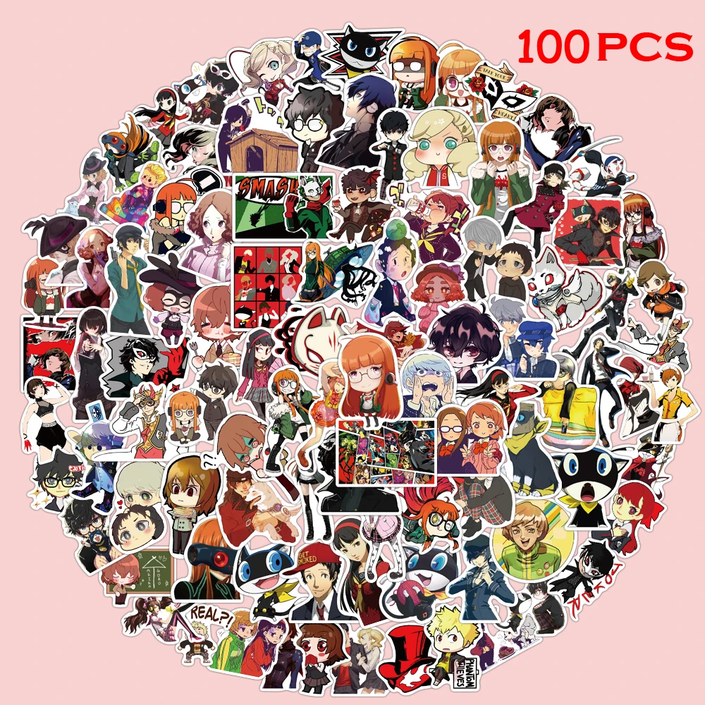 100 шт./упак. серии игр PERSONA наклейки DIY мобильный телефон чехол костюм скейтборд