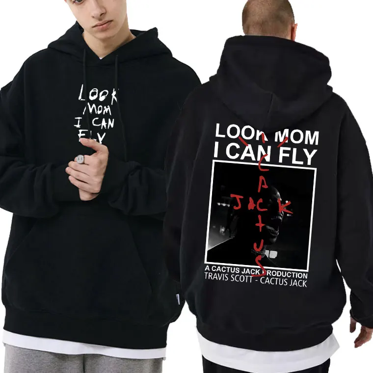 

New Look Mom I Can Fly Letter Logo Print Hoodie Men Women Hip Hop Sweatshirt Travis Scott Hoodies Mens Cactus Jack Sweatshirts