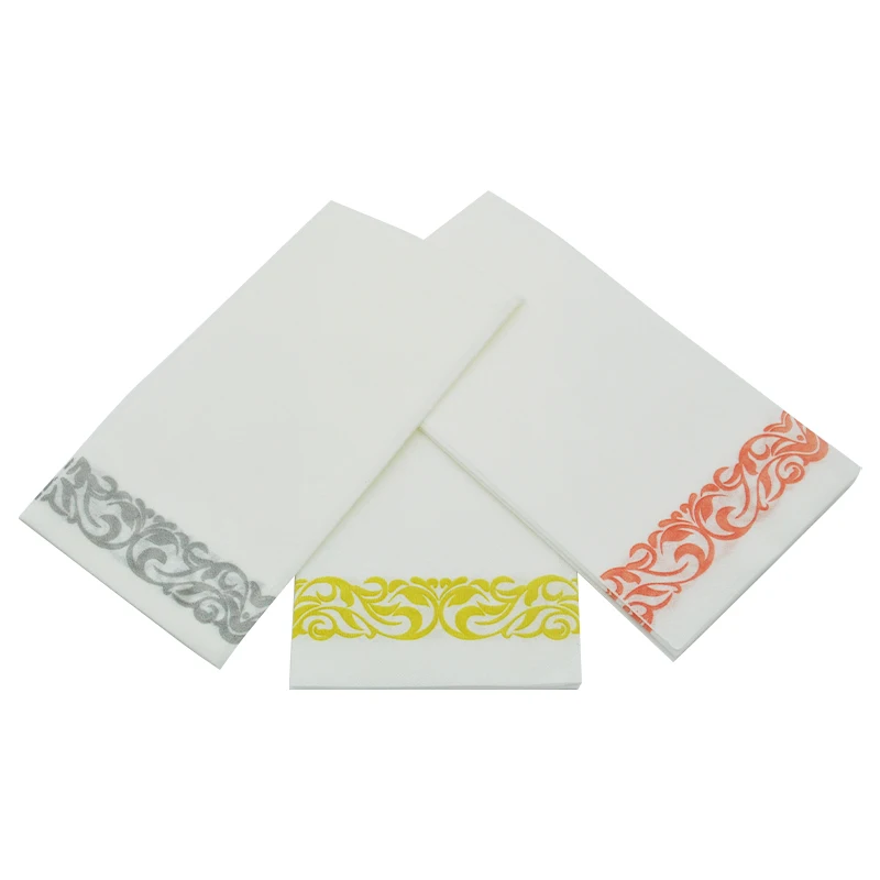 

25-100pcs Disposable Towels Luxury Wedding Party Hand Towel Durable Decorative Bathroom Hand Napkins Gold Silver White Tissue