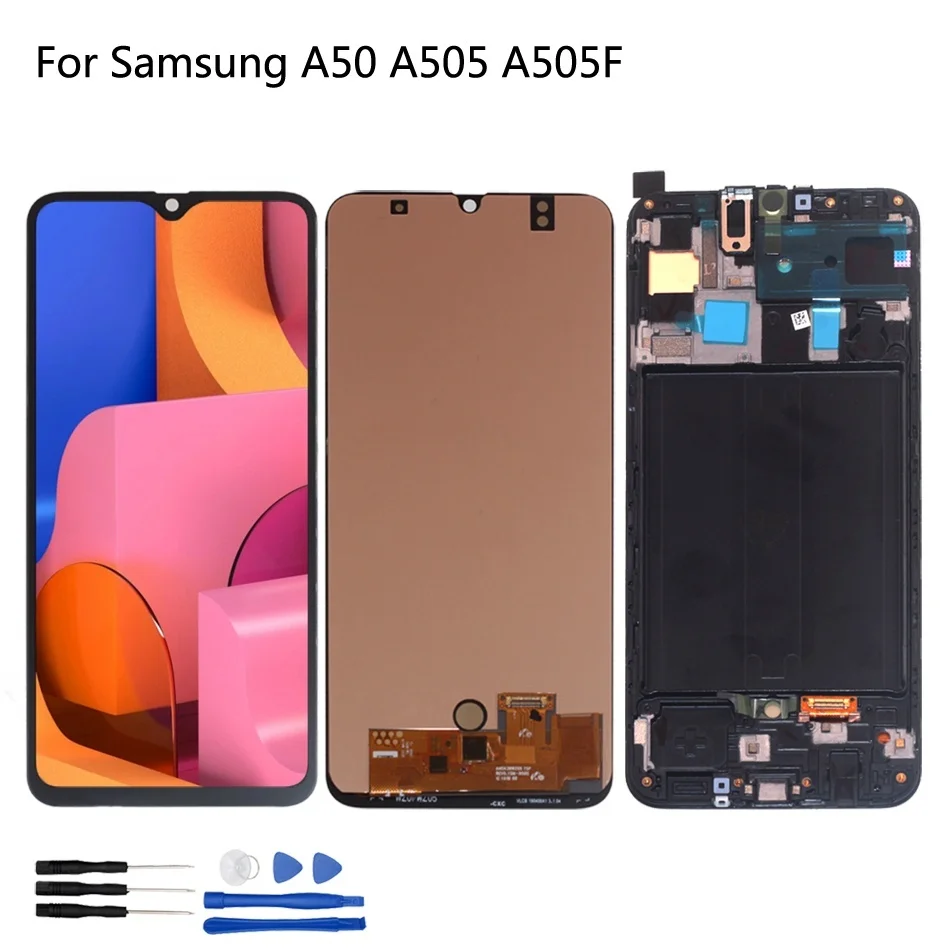 

OLED For Samsung Galaxy A50 A505 A505F/DS A505FD A505F A505A LCD Display Touch Screen Digitizer Glass Assembly For Smasung A50