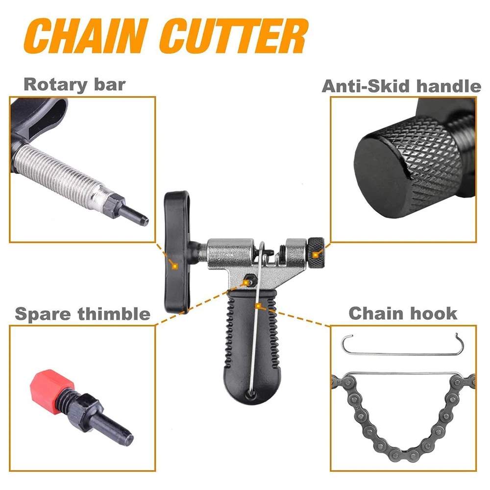 

Bike Repair Tool Kits, Bicycle Chain Tool Set,Chain Splitter,Chain Wear Indicator,16 in 1 Multifunction Screwdriver Kit