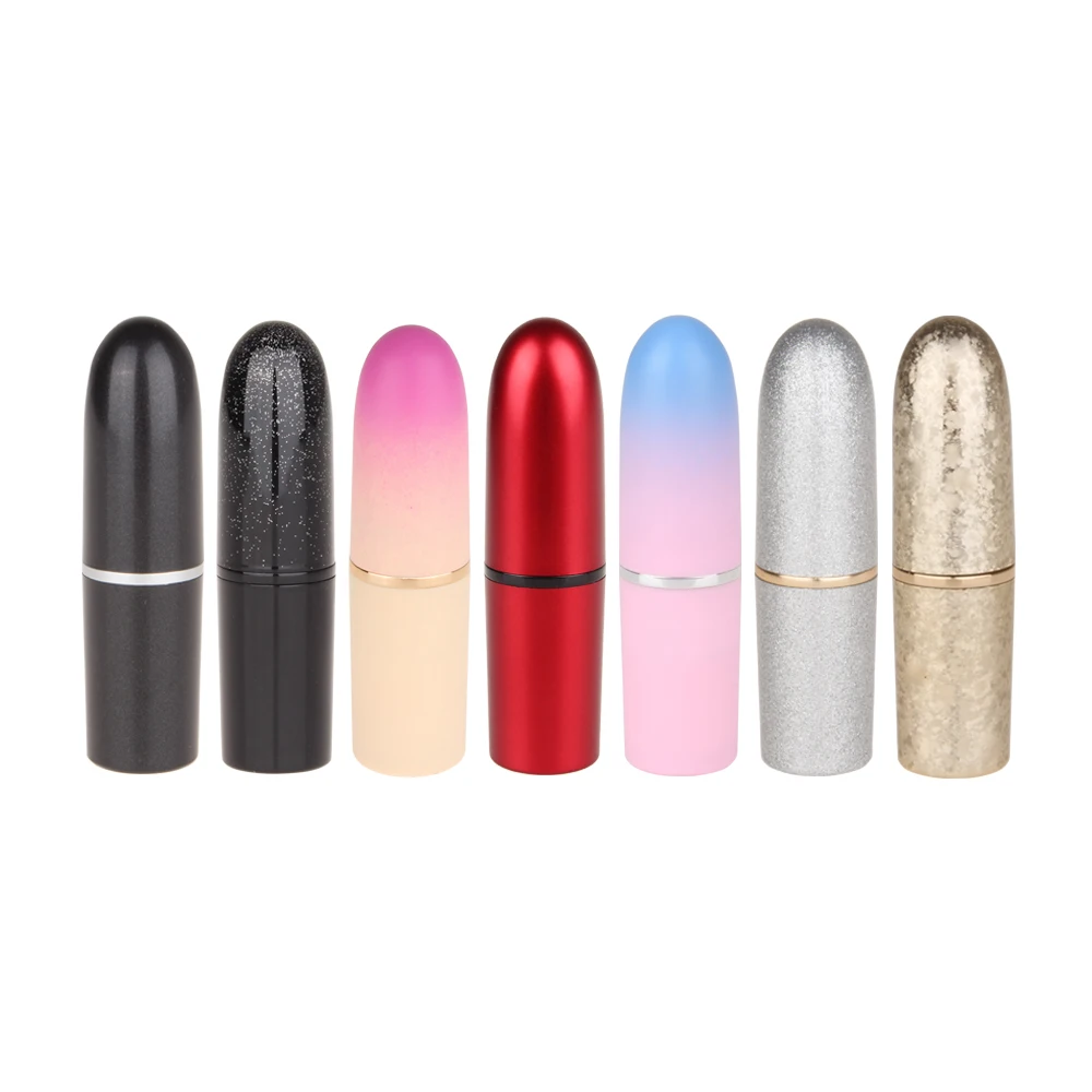 1 шт. пустой тюбик для губной помады в форме пули 7 цветов на выбор пластиковый