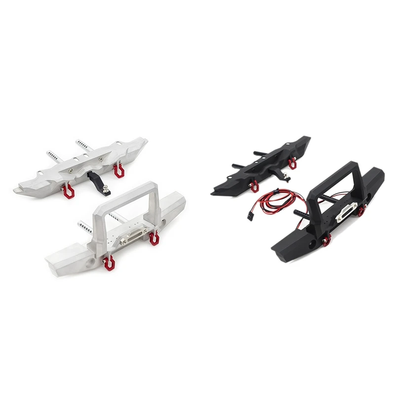 

RC Car Clic Front & Rear Bumper with LED Light for 1/10 RC Crawler Traxxas TRX4 Axial SCX10 Upgrade Parts