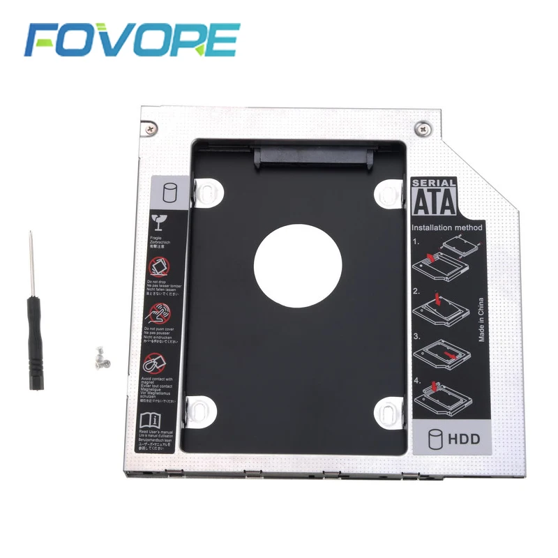 12 7 мм алюминиевый жесткий диск Bay Универсальный 2 5 2-й Ssd Hd SATA HDD Caddy адаптер для Cd Dvd |