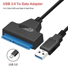 Кабель-адаптер Usb SATA 3 к Usb 3,0, компьютерные кабели, разъемы, Usb SATA Кабель-адаптер, Поддержка 2,5 дюйма Ssd Hdd жесткий диск