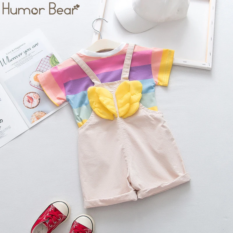Костюм Humor Bear детский летний из 2 предметов короткий рукав и брюки на бретелях в