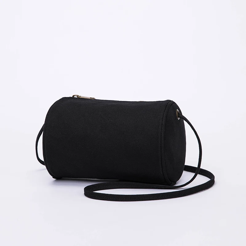Японская наклонная маленькая тканевая сумка через плечо Студенческая Холщовая