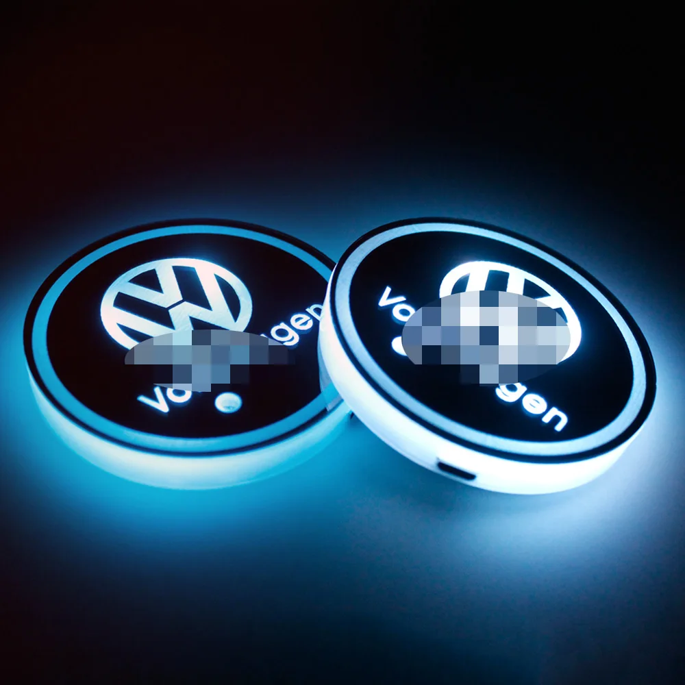 2x светодиодный Автомобильный держатель для чашки коврик автомобильная