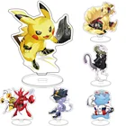 Аниме Фигурка покемона, акриловая подставка, Пикачу, Mewtwo, Бульбазавр, Бульбазавр, игрушки, модельная пластина, настольное украшение, стоячий знак, фанаты, подарки, Новинка