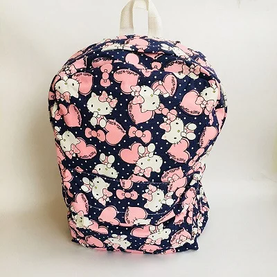 HELLO KITTY, простой рюкзак с принтом, модная мультяшная школьная сумка, многофункциональная Студенческая сумка, рюкзак для путешествий для девочек