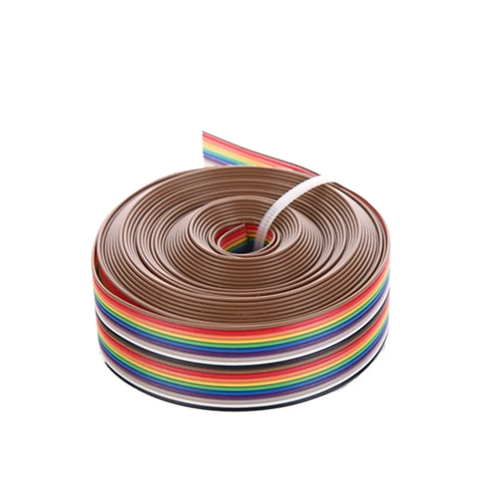 Coverl DuPont Fio Conector от проволочной опорной линии сваренный 3 радужных плоских м 20 Pin для комплекта Arduino Diy 1 27 p