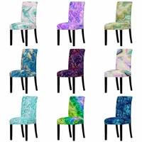 abstract art chair covers for wedding dining marble chair cover hotel stretch spandex seat slipcovers elastic office banquet
