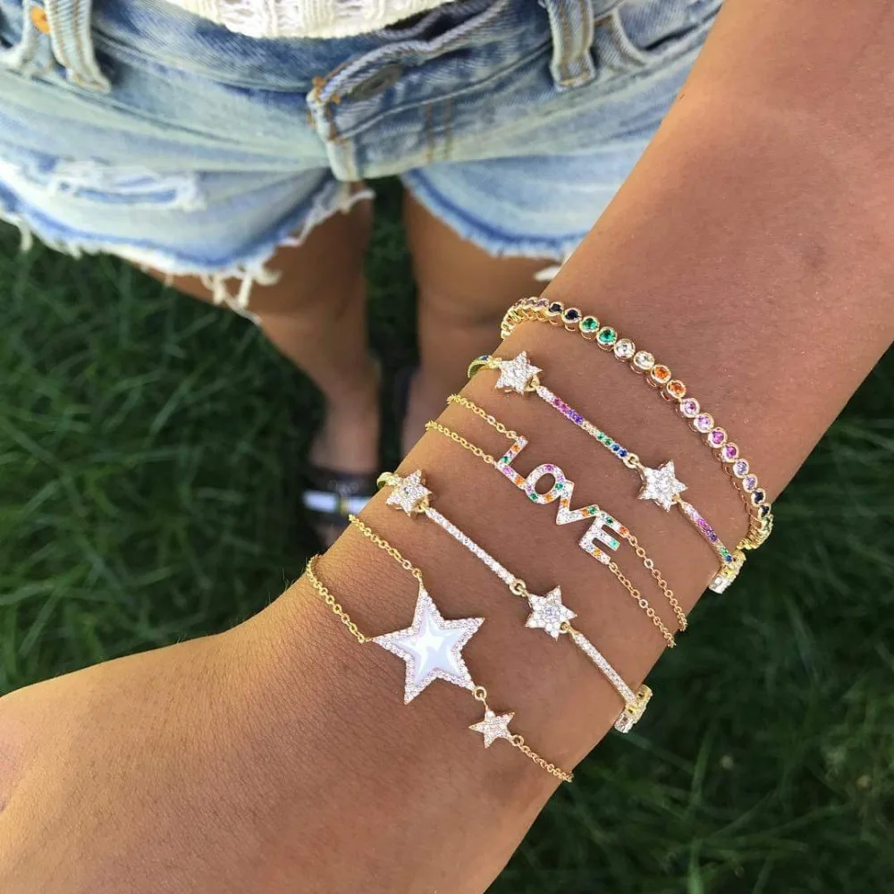 2021 рождественский подарок разноцветный кубический цирконий очаровательный