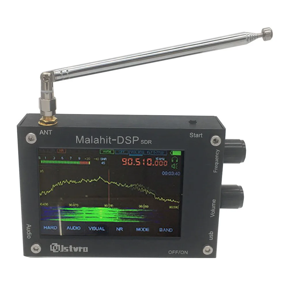 

50 кгц-2 ГГц с активным кодом DFU Malachite SDR радио Malahit DSP SDR приемник + 3,5 "ЖК-дисплей + аккумулятор + динамик + металлический чехол