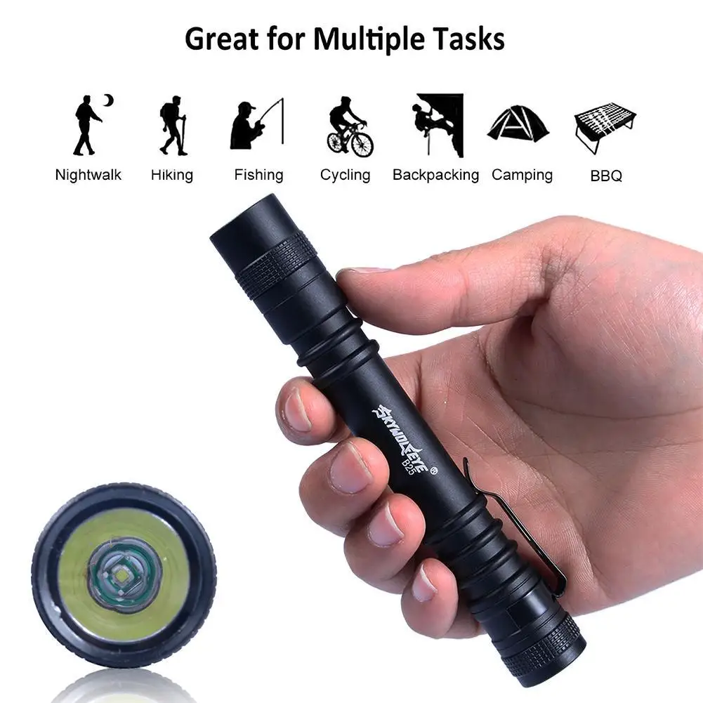 Портативный Миниатюрный светодиодный фонарик водонепроницаемый алюминиевый