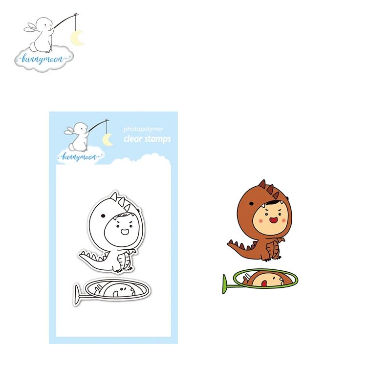 Милый прозрачный силиконовый штамп из крокодила CH/печать для скрапбукинга