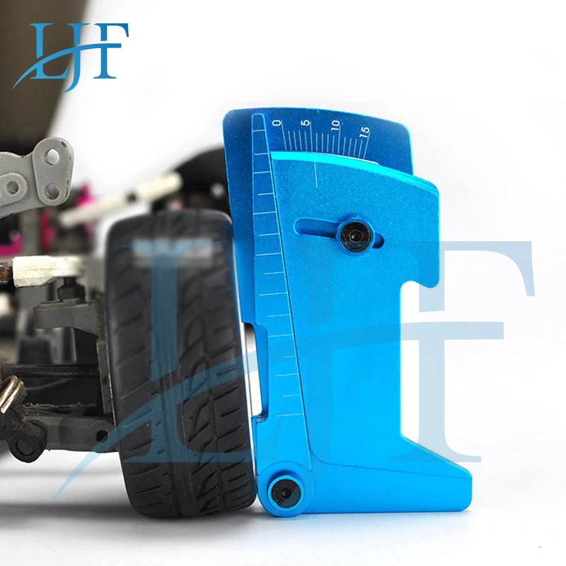 LJF сплав CNC Регулируемая линейка регулировка для 1/10 1/8 RC высота автомобиля и обод