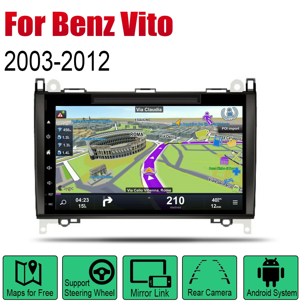 Для Mercedes Benz Vito 2003 ~ 2012 NTG Android автомобильный DVD GPS навигатор плеер навигация