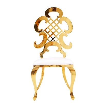 

Custom grand modernstyle PU leather stainless steel luxury hollow fashionable dining chair with backrest for sale