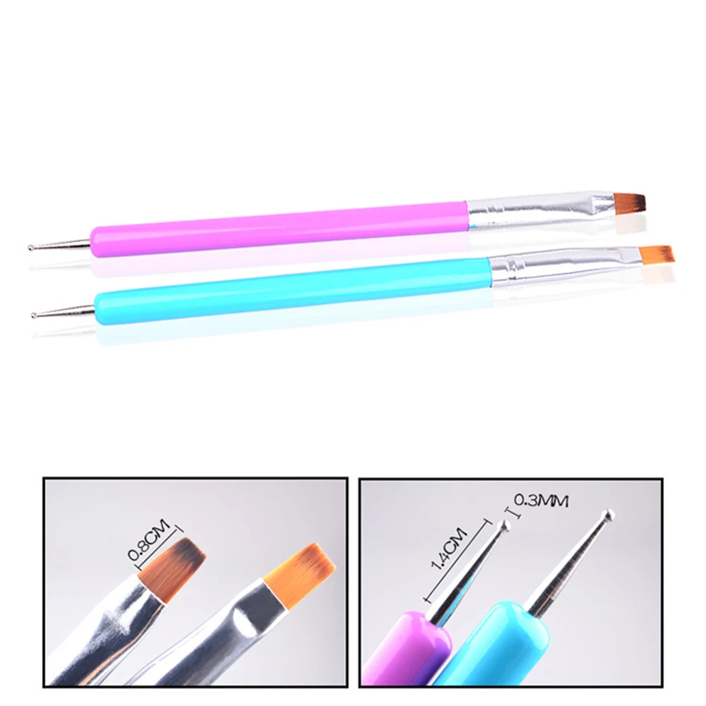 2 шт. Фиолетовый Синий Нейл арт лайнер живопись Горячее тиснение фольгой на