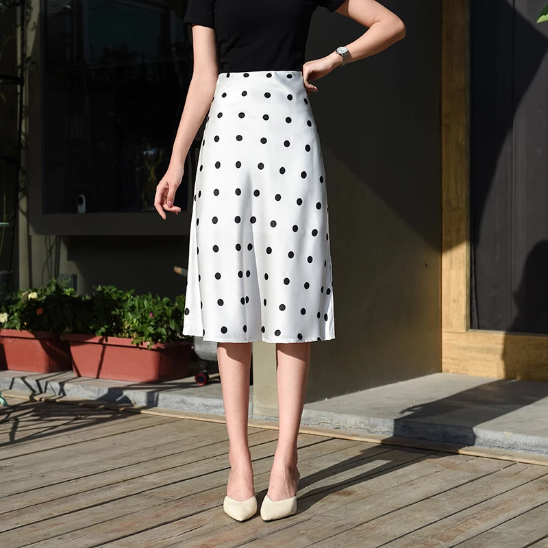 Юбки Женские s шелковая юбка женские осенние офисные атласные юбки с высокой