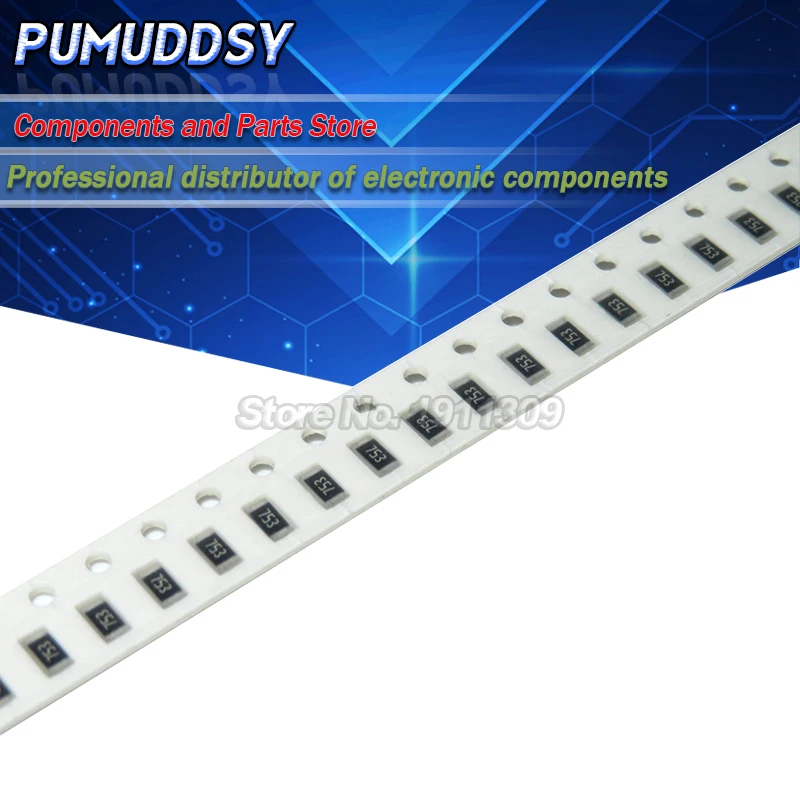 100 шт. 1206 SMD резистор 75 Ом резистор проволочного чипа 0,25 W 1/4W 75R