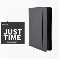 a4 notebook document folder pu leather zipped ring binder conference bag business briefcase office school