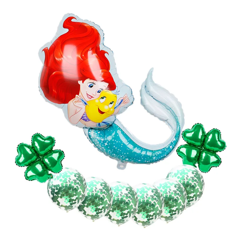 9 шт. Принцесса Девочка День рождения шары Белоснежка Аврора Ариэль Белль