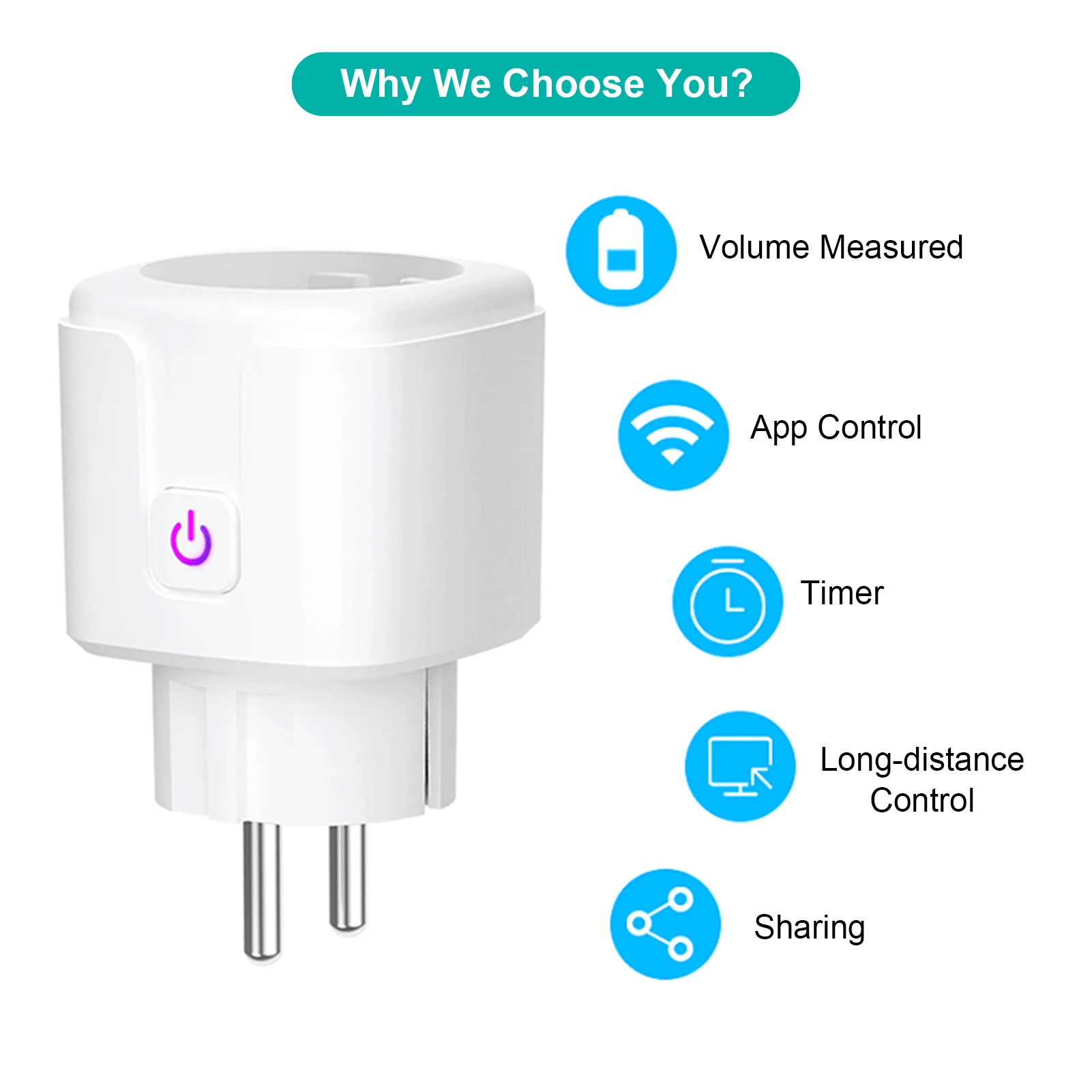 Интеллектуальный инструмент для розетки A-dapter с беспроводным подключением Tuya