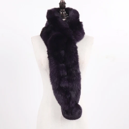 dark purple Бренд леди натуральный кроличий мех шарф женский зимний толстый теплый натуральный шерстяной шарф Россия женские уличные меховые шарфы - Цвет: dark purple