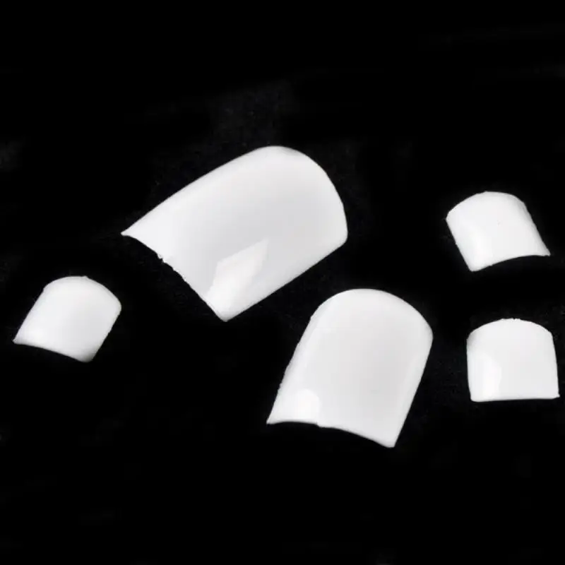 

500pcs Acrylic Fake Toe Tips Fake Nail White False Feet Toenail Artificial Toe Nail DIY Nail Art Decorations Manicure Tool