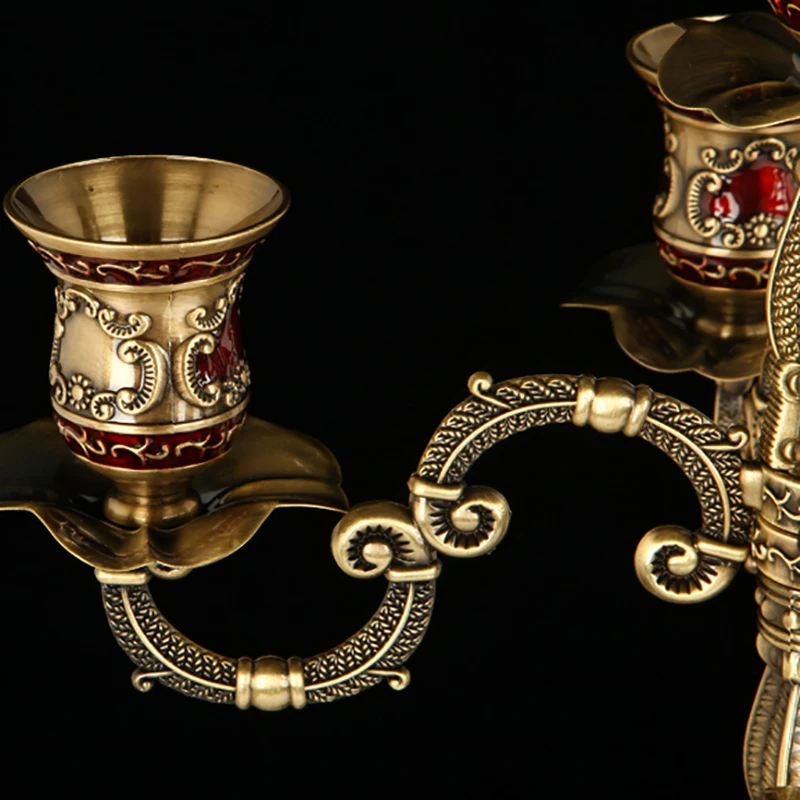 Европейский ретро металлический домашний декоративный подсвечник свадебный