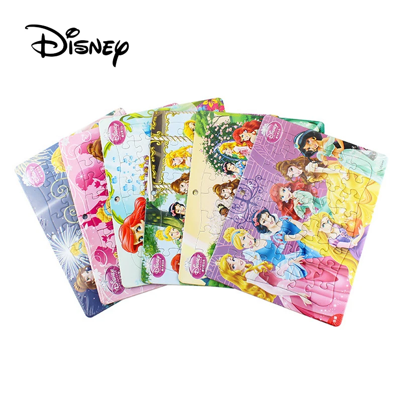 

Disney Mickey Mouse Princess Frozen 40pcs Puzzle Educational Learning Toys For Children Jigsaw Kid Gift
