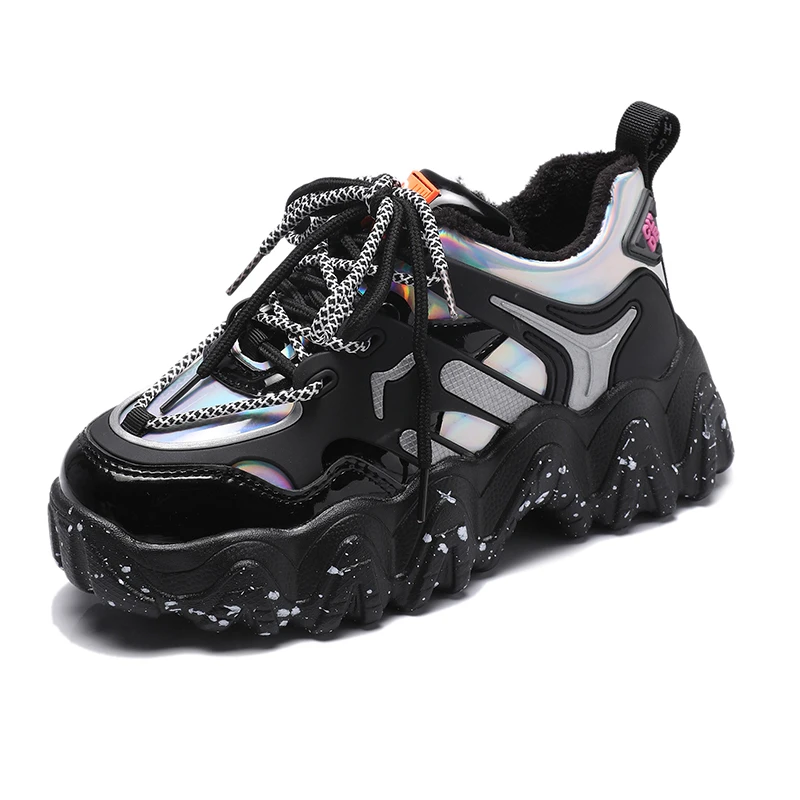 

Spring Woman Chunky Platform Sneakers 2020 New Ulzzang Fashion Lace Up Trainers High Quality Tenis Female Old Dad Casual Shoes