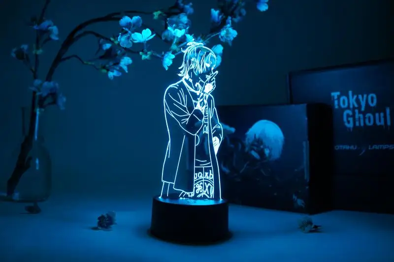

Tokyo Ghoul Anime Figure Uta 3D Lamp for Cool Birthday Gift Light Bedroom Decor Manga Tokyo Ghoul Acrylic LED Night Light
