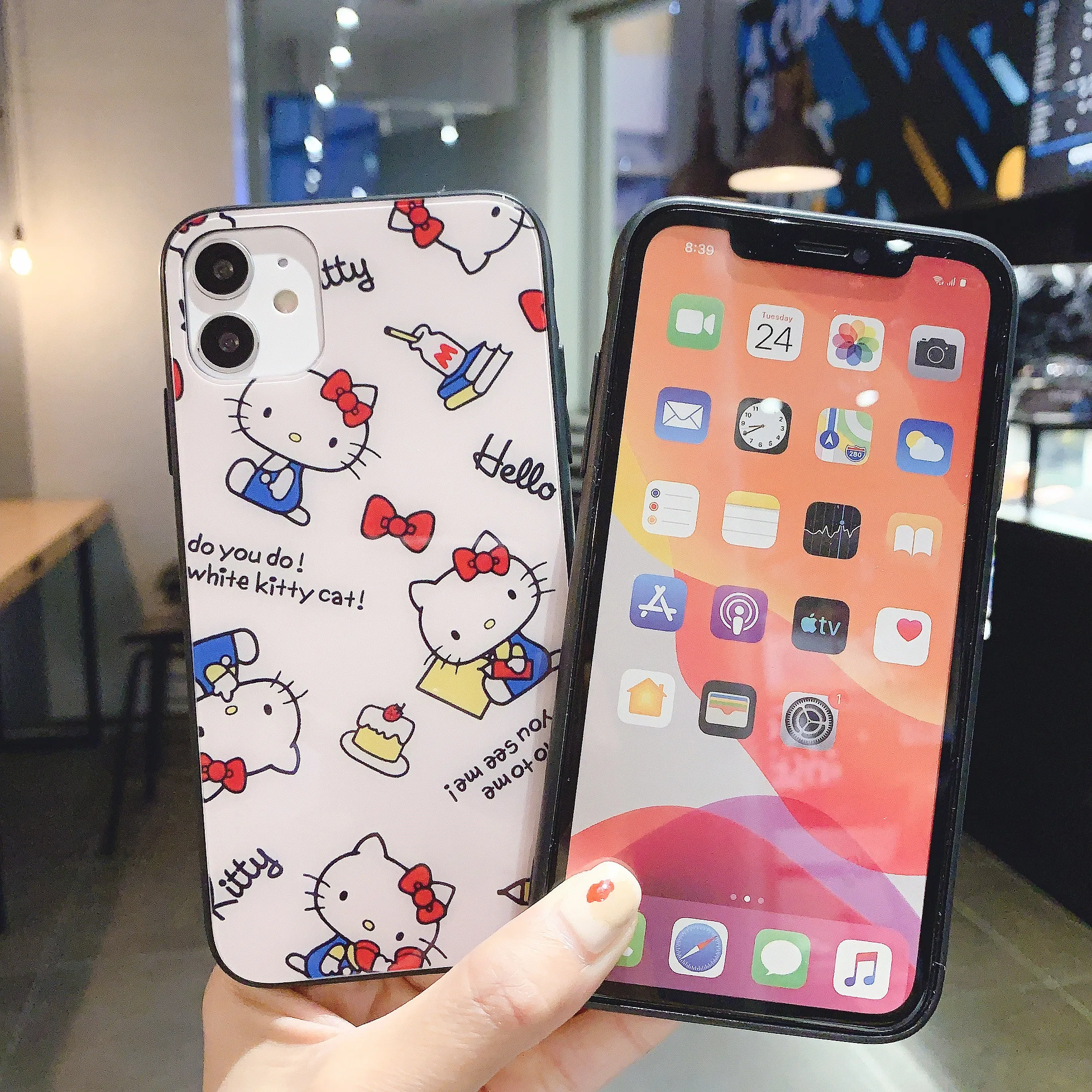 

Tempered Glass Case For Huawei Y7 Prime Y7 Pro Y6 Prime Y5 Y5 Prime Y5 Lite Y9 Y9 Prime Mate 30 Shockproof KT Cat Case Cover