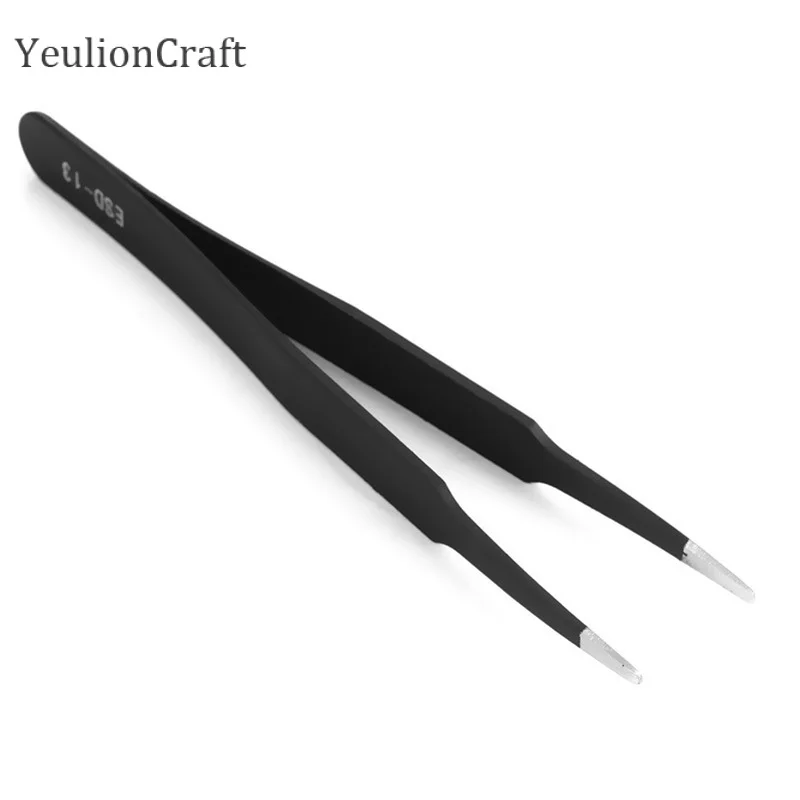 Chzimade 6Pcs Anti-static ESD Stainless Steel Tweezers Cutting Dies Tools Industrial Precision Curved Straight | Дом и сад