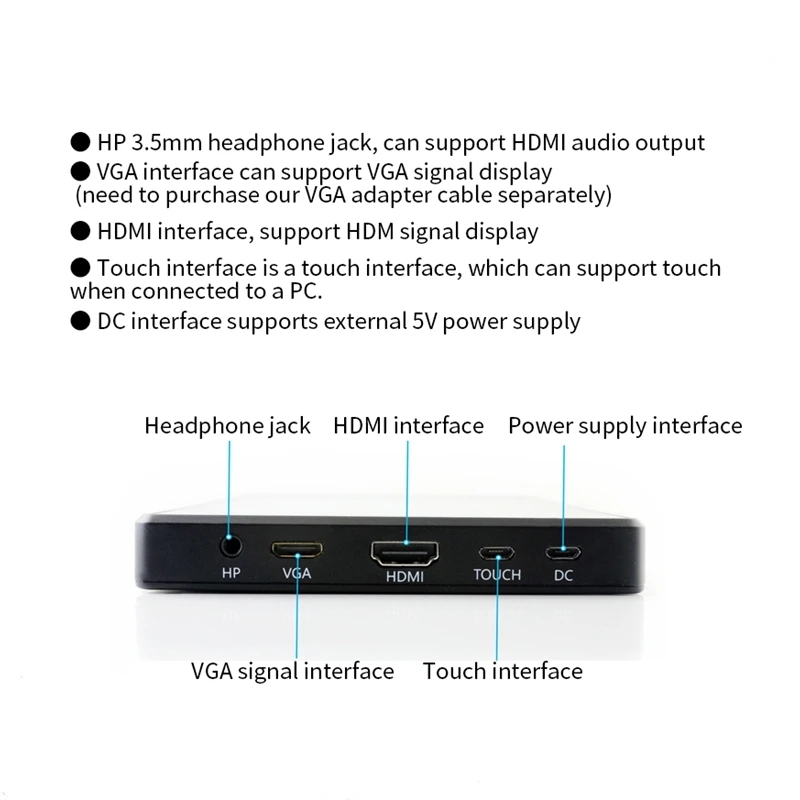 Комплект из 2 предметов Raspberry Pi 4B 7 дюймовый Дисплей емкостный сенсорный экран IPS