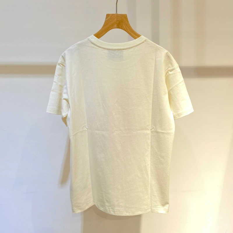 

109735 Spring and Autumn New Fashion Floral Print Pattern Classic Casual Versatile Cotton Round Neck Short Sleeve T-shirt G2