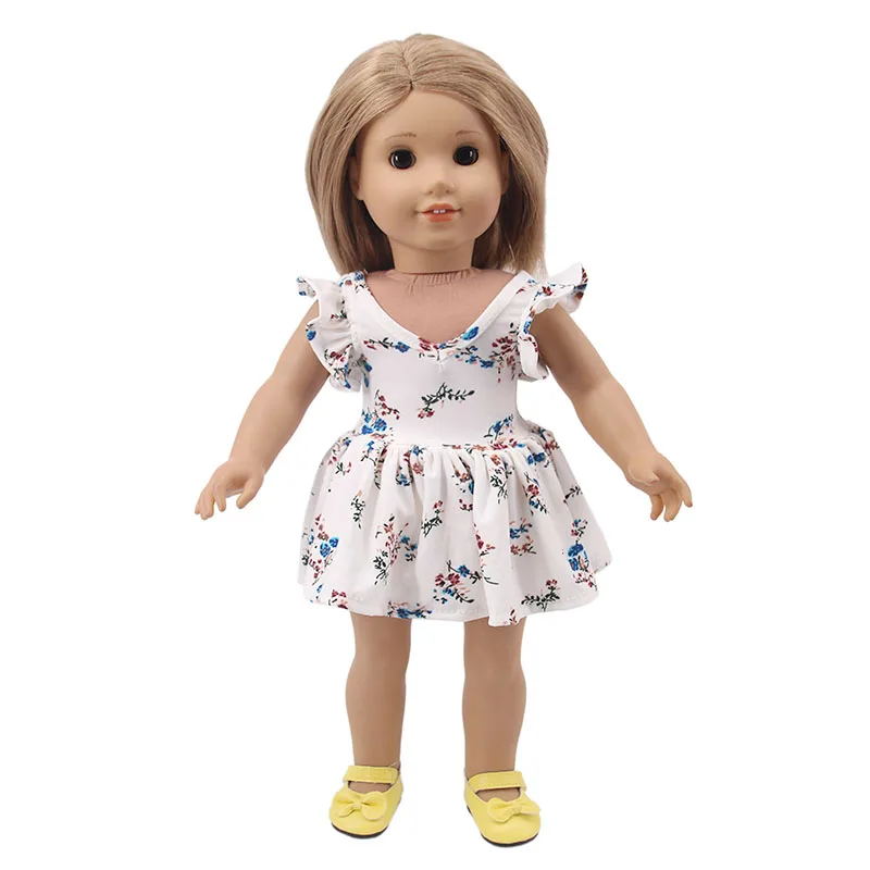 Кукольное платье Милая юбка с длинным рукавом маленькая короткая цветами для