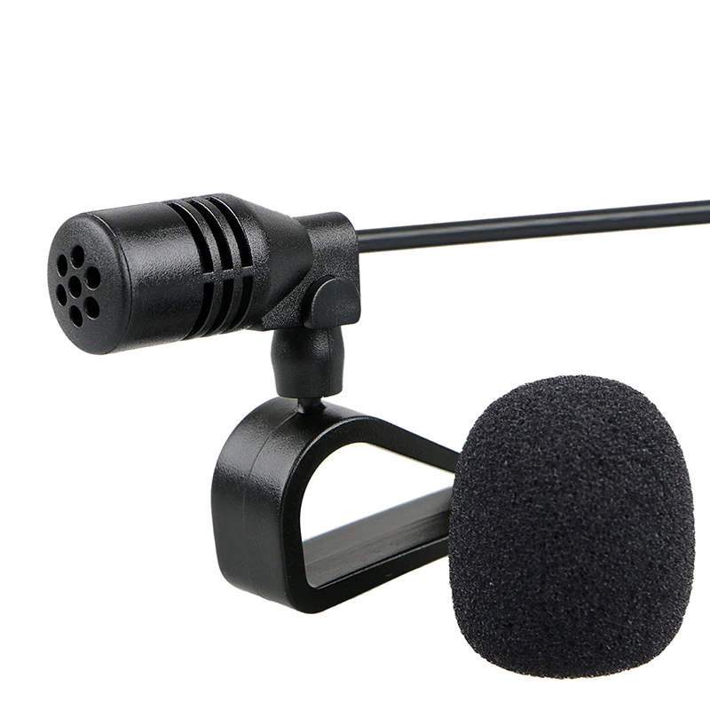 Car Audio Microphone 3.5mm Clip Jack Plug Mic Stereo Mini Wired External For Auto DVD Radio 3m | Электроника