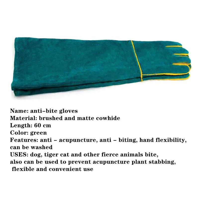 

1 Pair Pet Gloves Cowhide Anti-grasping Anti Bite Protective Gloves Pet Training Gloves Pets Training Handling Gloves