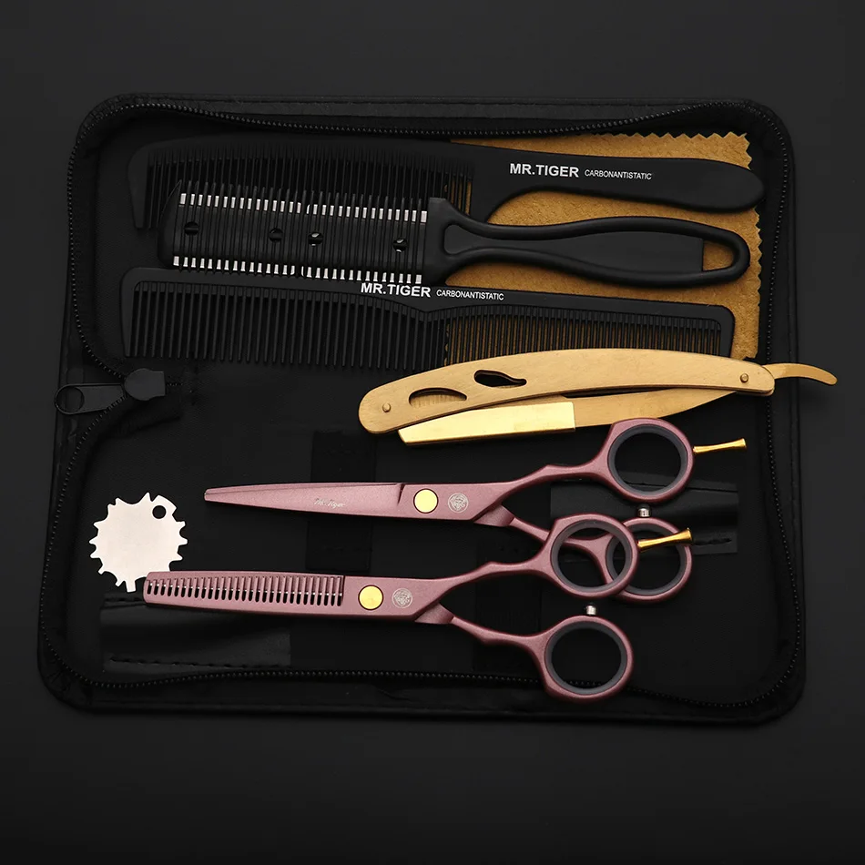 

2021 New Professional Hair Cutting Shear Hairdressing Scissors High Quality Salon Barber Scissor Hairdresser Haircut Scissor Set