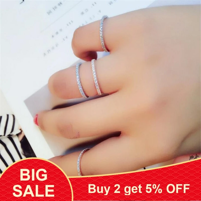 Женское кольцо из серебра 925 пробы с фианитом|Кольца| |