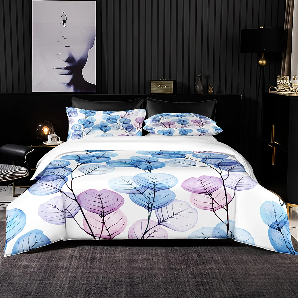 Элегантный комплект постельного белья с рисунком фламинго и листьев